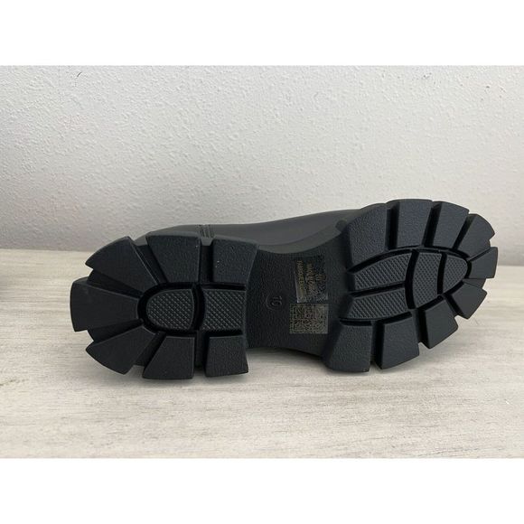 JEFFREY CAMPBELL Women Sz 10 Hydra Platform Chelsea Rain Boots Black Rubber - Picture 9 of 9